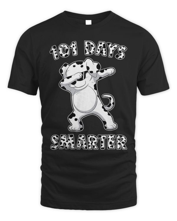 101 Days Smarter Shirt Dabbing Dalmation Dog Teachers