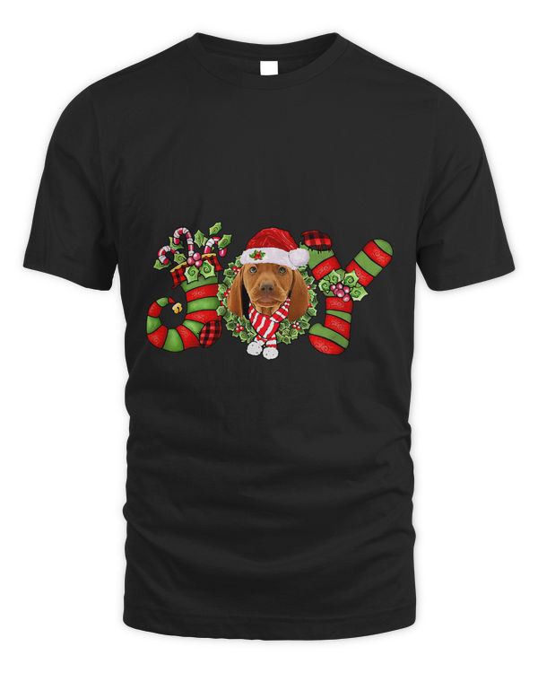 Joy Christmas Vizsla Dog Santa Pajamas Xmas