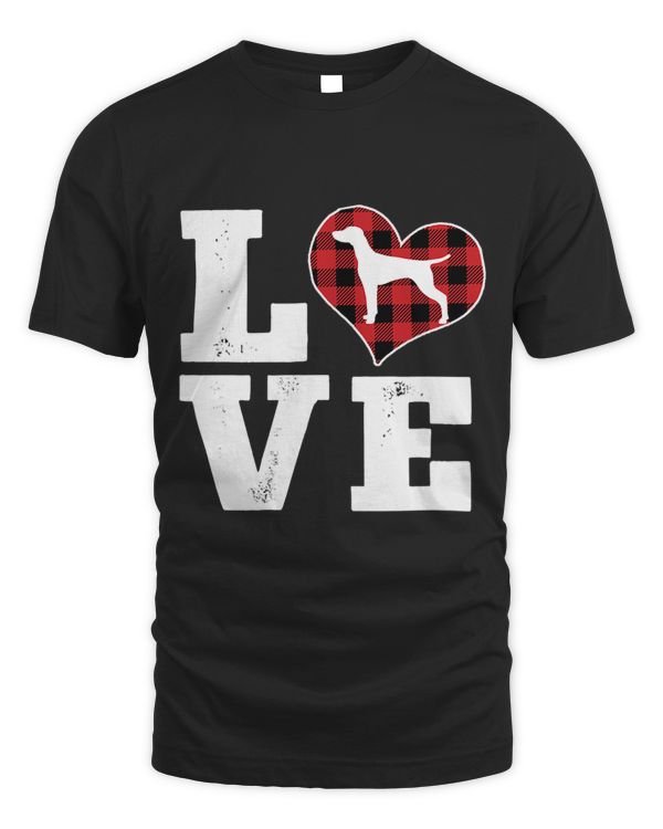Love Vizsla Dog Lover Gifts Buffalo Plaid Dog Valentines Day