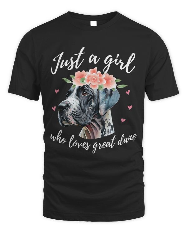 Just A Girl Who Loves Great Danes Funny Great Dane Owner