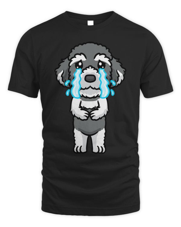 Kawaii Schnoodle Dog Sad Crying Emoticon