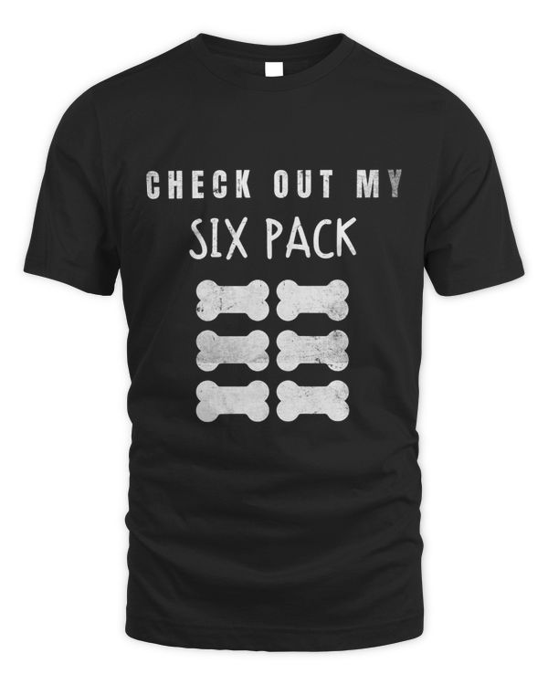 Check Out My Six Pack Dog lover Retro Funny