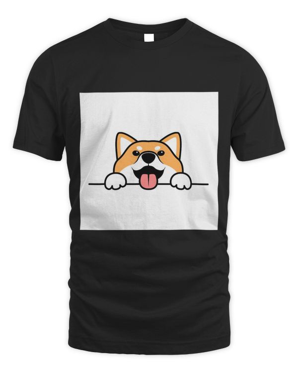 Cute Baby Happy Shiba Inu Puppy Dog Orange and White