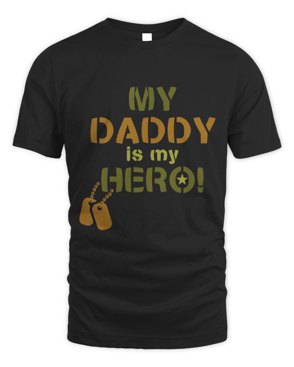 Kids My Daddy Is My Hero Military Soldier Dog Tags