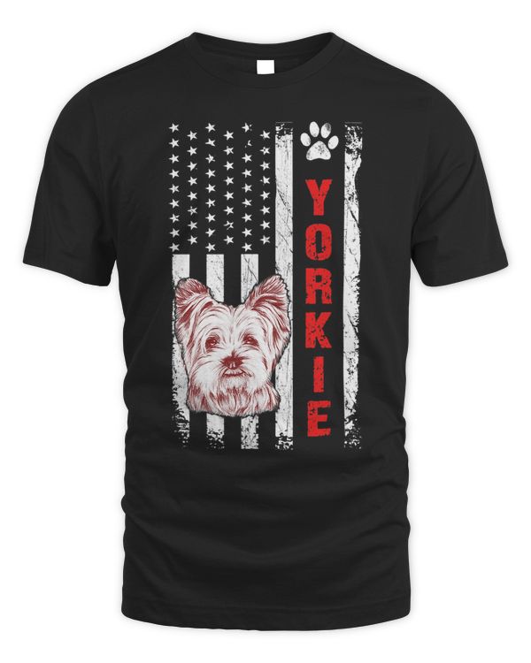 American Flag Yorkshire Terrier Yorkie Mom 4th Of July