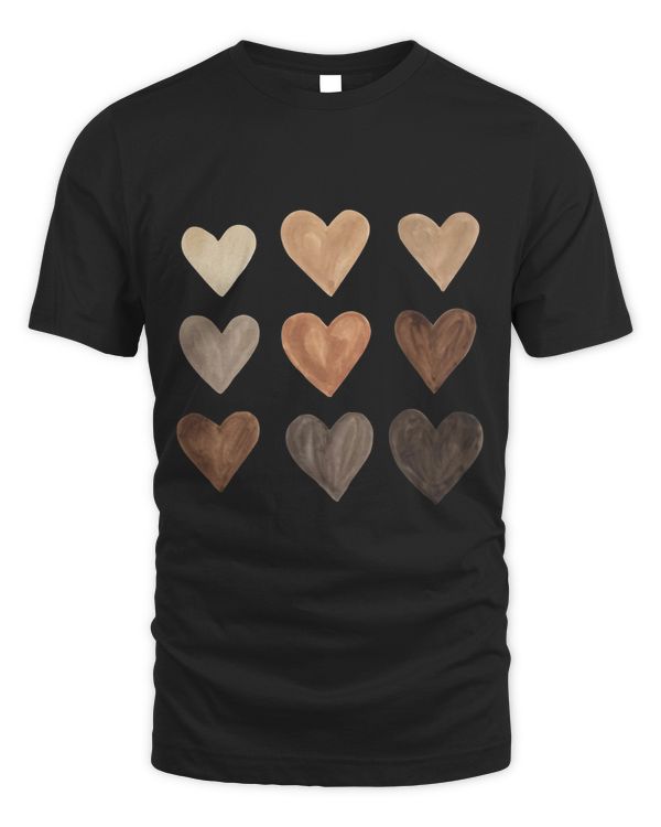 Melanin Skin Tone Hearts Be Kind Black History Month