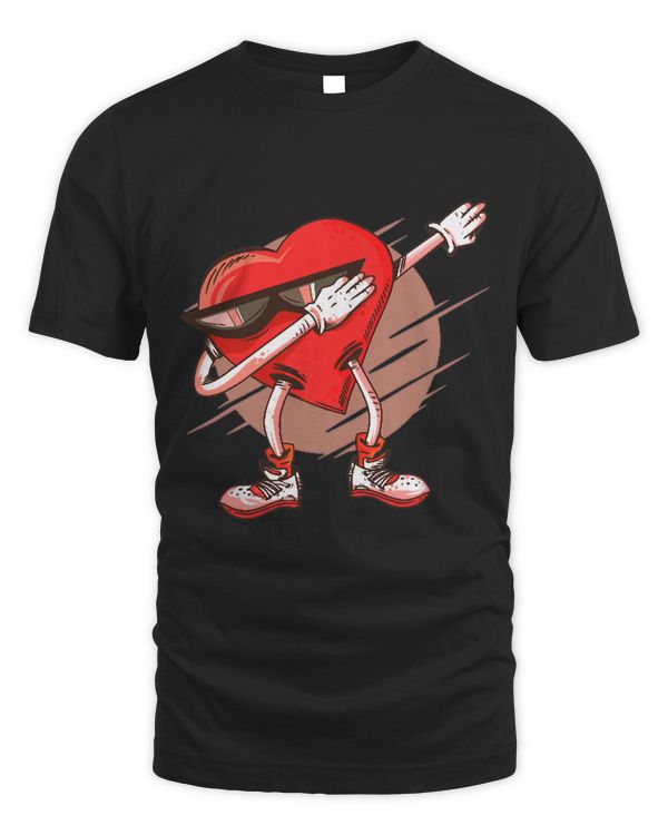 Dabbing Heart Stylized Gifts Mens Kids Boys Valentines Day