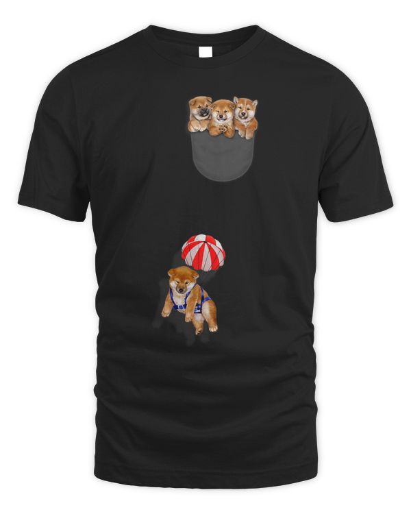 Cute Pocket Shiba Inu Puppy Parachute Japan Dog