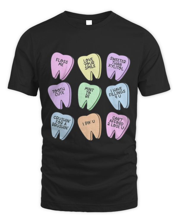 Cute Valentines Day Teeth Heart Tooth Dental Squad Dentist