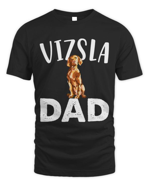 Cute Vizsla Dad Unique Hand Drawn Art Gift Mens Graphics