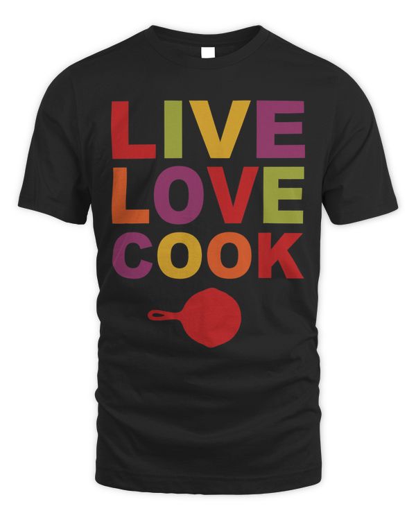 Live Love Cook Food Lovers Funny Chef