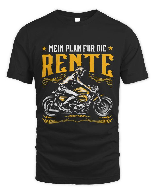Mens Plan For The Retirement Motorcycle Rider Funny Biker Motorcycle