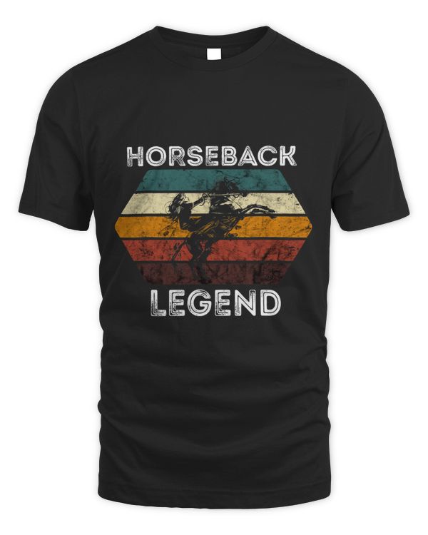 Horseback Legend Retro Equestrian Lover Horseback Riding