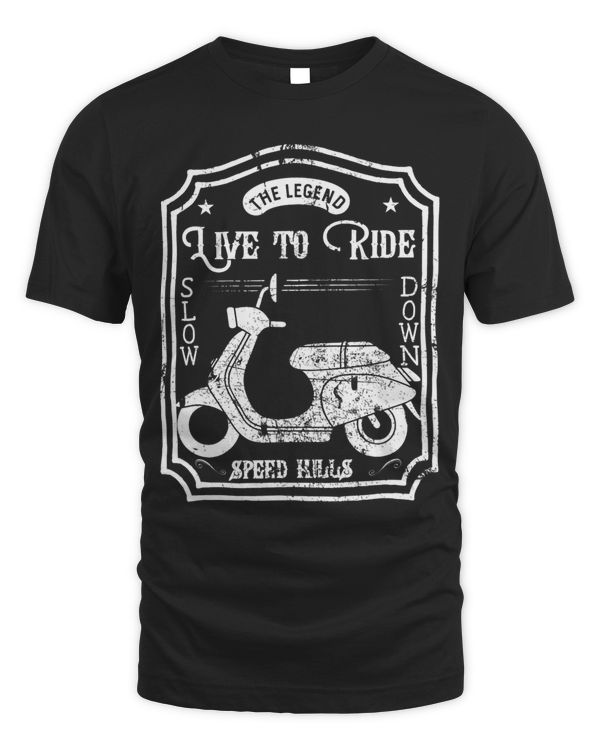 Funny Motorcycle Style Motor Scooter Moped Graphic