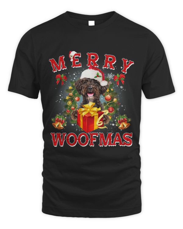 Merry Woofmas Schnoodle Christmas Ornaments