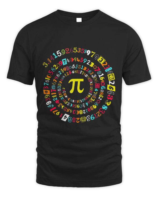 Funny Pi Day Spiral Pi Math Tee For Pi Day 3.14