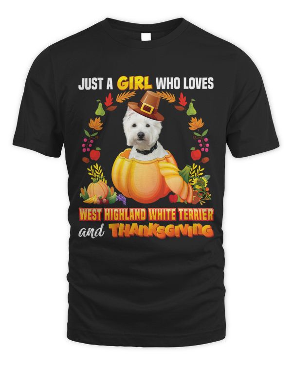 Just A Girl Who Loves West Highland White Terrier Dog And 77