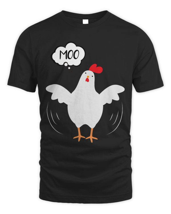 MOO Funny CowChicken Tshirt