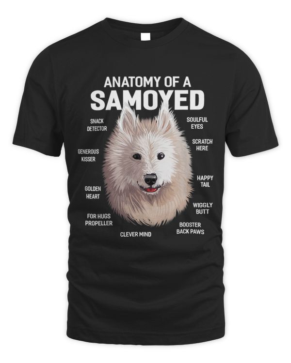 Dogs 365 Anatomy of a Samoyed Dog Funny Gift 294
