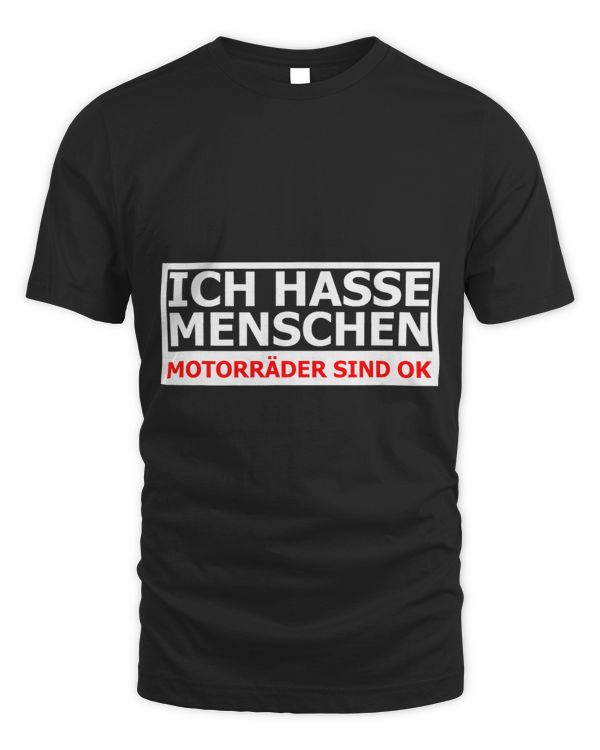 Ich hasse Menschen Motorcycle Saying