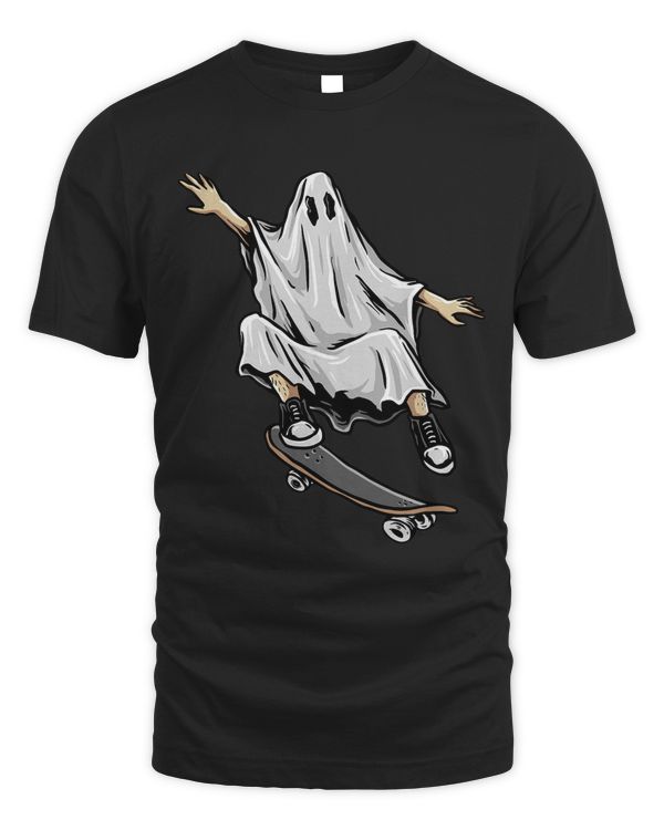 Ghost riding skateboard Gifts funny Halloween costume