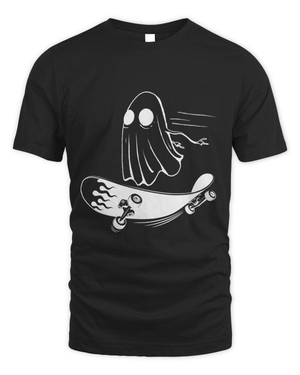 Ghost Skateboard Funny Skateboarding Lazy Halloween Costume