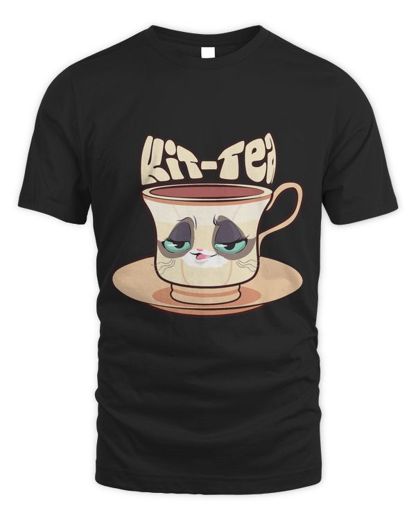Cute Kittie Cup Tea Shop Worker