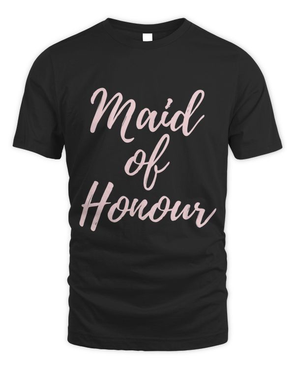 Maid of Honour Shirt Matching Wedding Day Blush Pink Shirts
