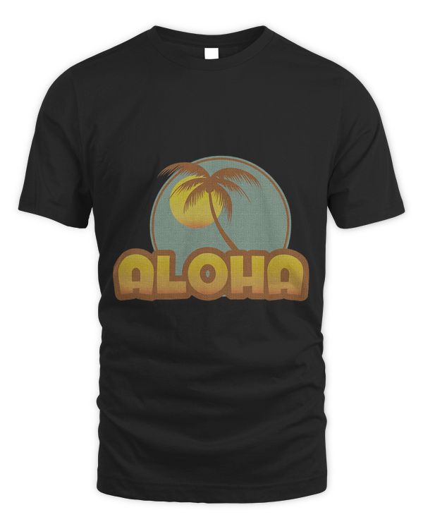 Retro Hawaii Tee Vintage Aloha Sunset Beach