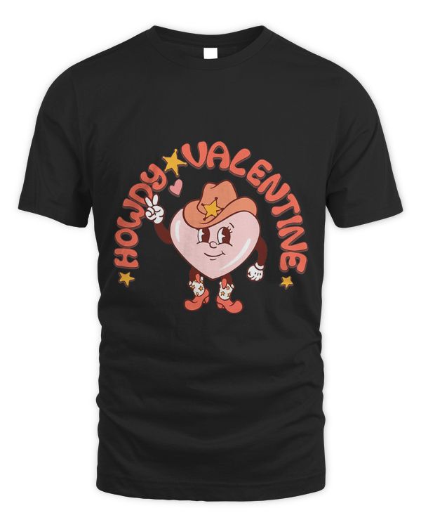Retro Howdy Valentine Day Cowboy Cowgirl Western