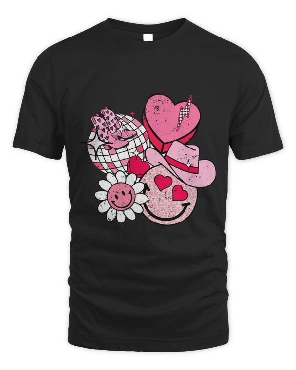 Retro Leopard Smile Face Cowboy Howdy Valentine Western