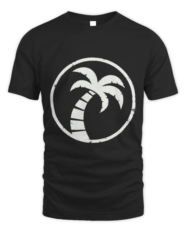 Good Vibes Beach Palm Tree and surfing van So Beach Please