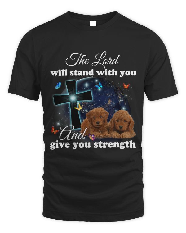 Goldendoodle Dog The Lord Will Stand With You Christian200