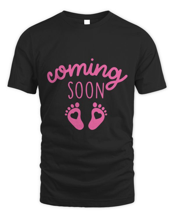 Baby Girl Coming Soon Pink with baby footprint