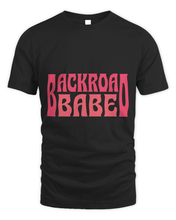 Backroad Babe Funny Pink Text