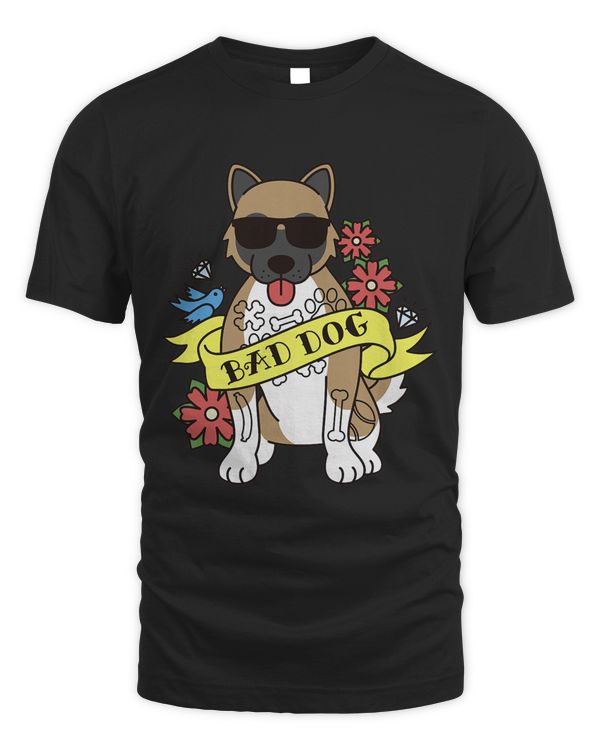 Bad Dog Tattoo Akita Dog