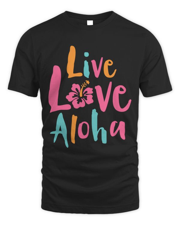 Tropical Live Love Aloha Hawaii Long SleeveT Shirt