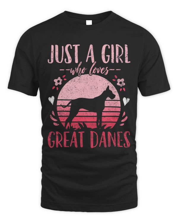 Great Dane Just a Girl Who Loves Great Danes Vintage 151