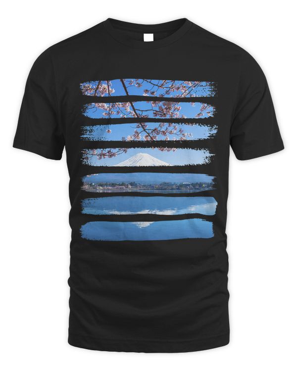 T Shirt Beautiful Spring Day in Japan Mount Fuji Sakura