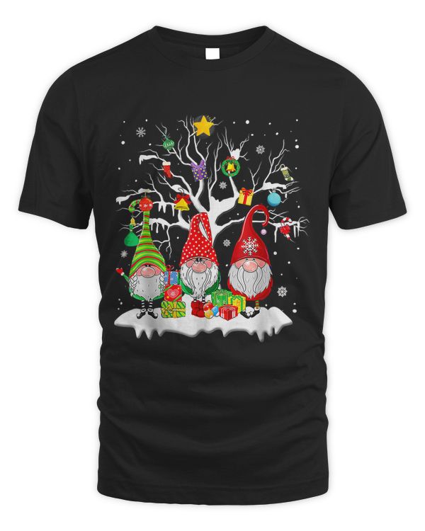 Three Nordic Gnomes Swedish Cute Elves Winter Christmas