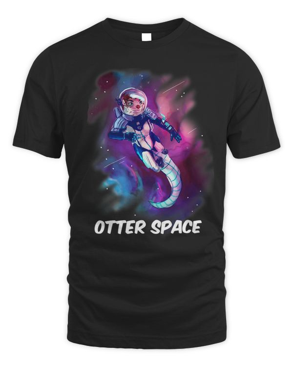Otter Space Funny Cute Pun Animal Astronaut Space Galaxy