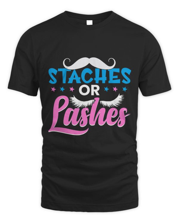 Staches Or Lashes Boy Or Girl Funny Gender Reveal Party