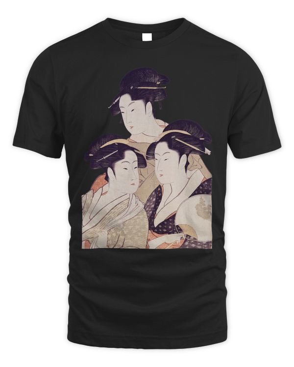 T Shirt Edo Japan Geisha Hostess Japanese Woodblock