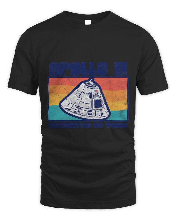 Retro Apollo 11 Command Module Moon Landing Vintage Graphic 3