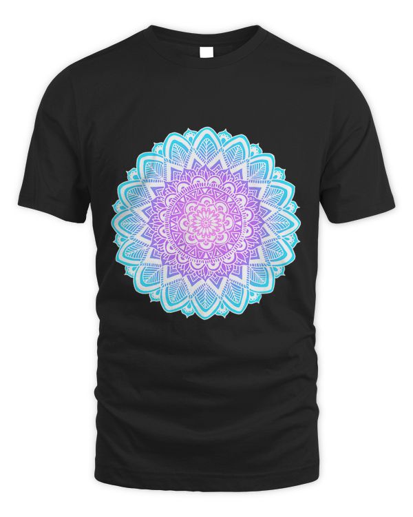 Pastel Vibes Mandala Lotus Pretty Blue Pink Floral Flower