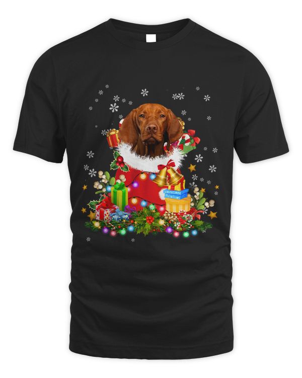 Vizsla Dog Christmas Tree Lights Pajamas Xmas Matching