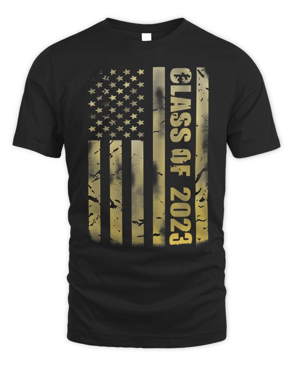 Senior Class of 2023 Graduation Distressed American Flag