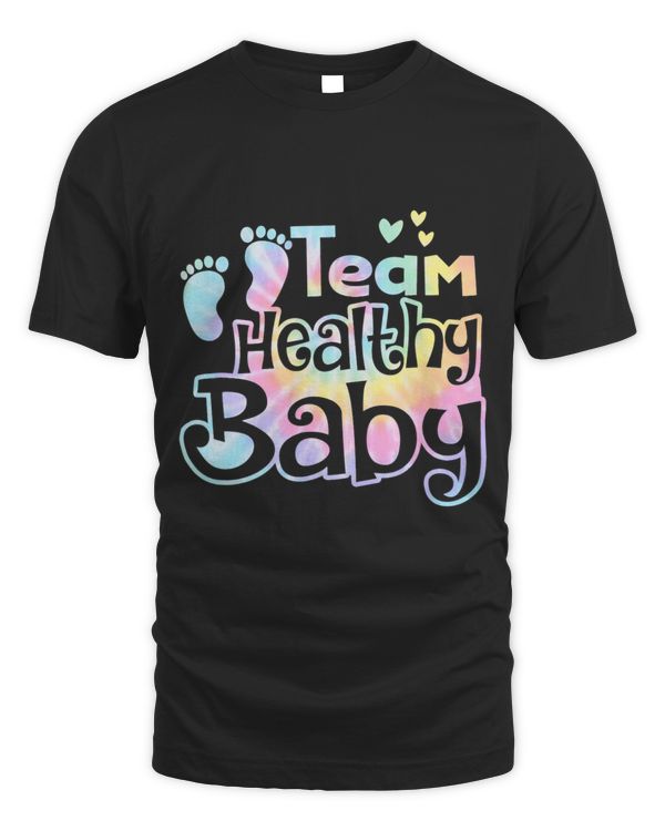 Team Healthy Baby Gender Reveal Party Pink Or Blue Tie Dye 9