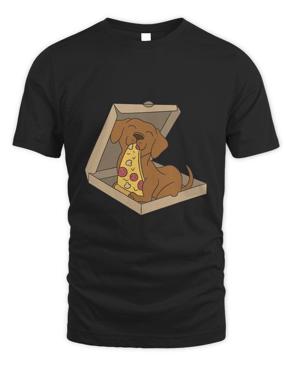 Vizsla Eating Pizza Funny Dog