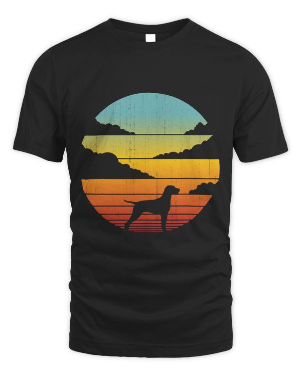 Vizsla Retro Vintage 60s 70s Sunset Dog Lovers Men Women 3
